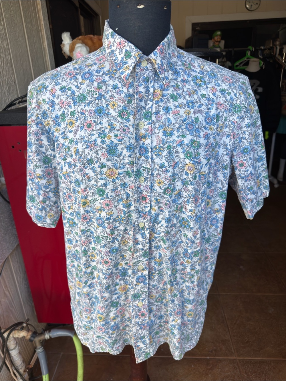 PreOwned Reyn Spooner Hawaiian Print Multicolored Full Button Men's Large